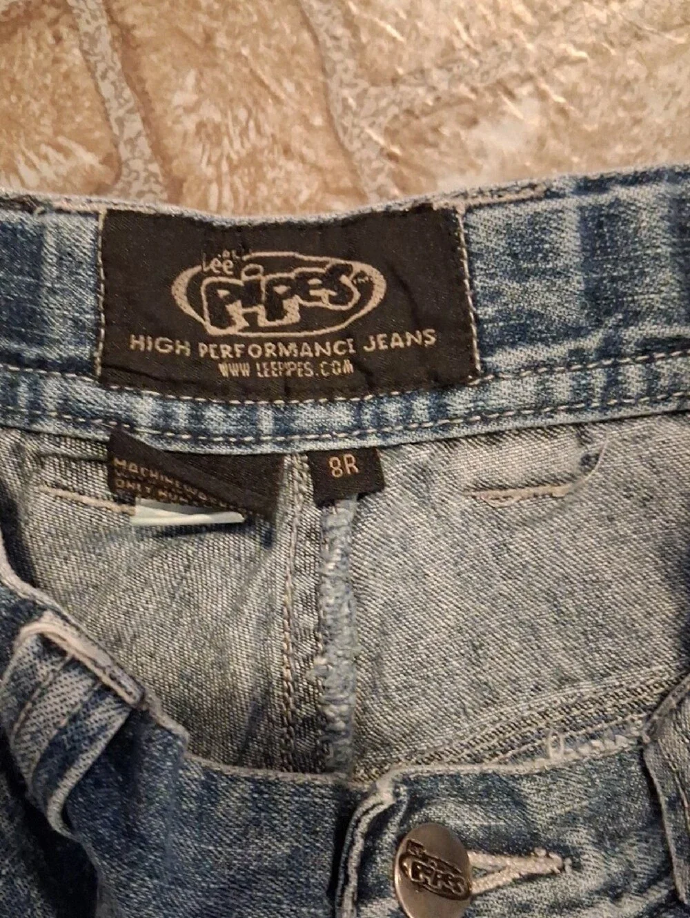 Lee Blue Denim Cargo Shorts for Kids Size 8